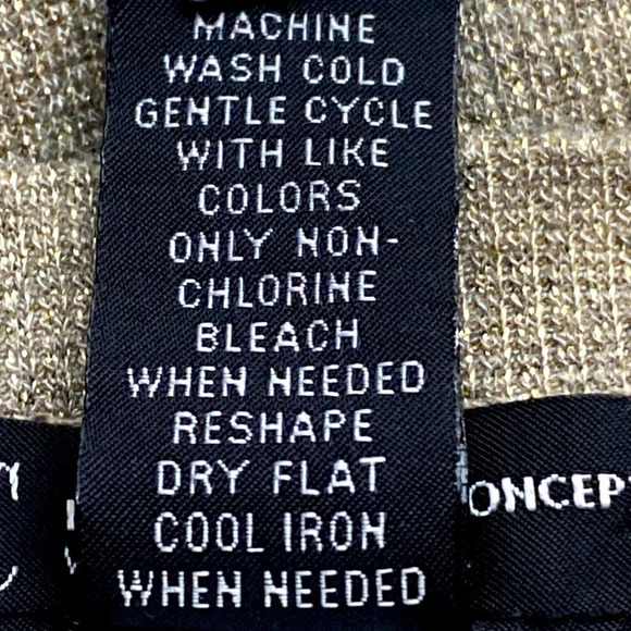 INC International Concepts Top Blouse Long Sleeve Tie Front Gold Metallic 2X - Picture 4 of 4